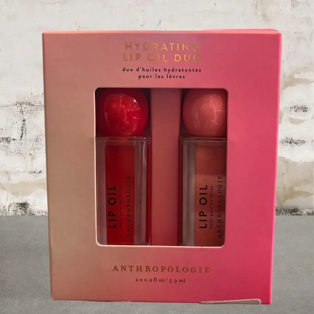 Anthropologie Hydrating Lip Oil Duo NIB